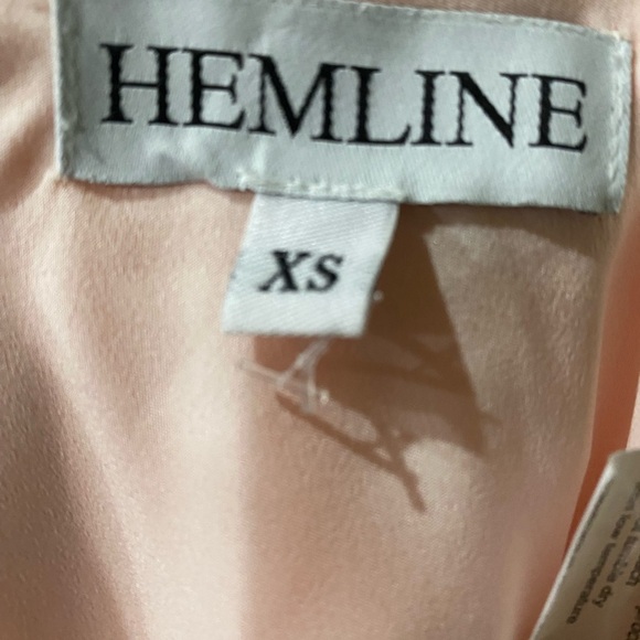 HEMLINE Cowl Neck Silky Sleek Orange Satin Slip Mini Coquette Party Dress Sz XS - Picture 12 of 12